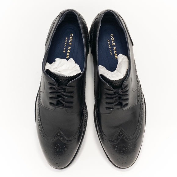 NEW Cole Haan Harrison Wingtip Black Oxfords - Picture 6 of 11